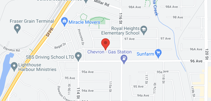 map of 11530 96A AVENUE